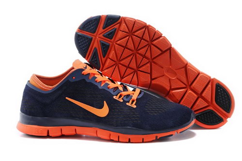 Nike Free 5.0 Tr Fit 3 Mens Shoes Dark Blue Orange New Factory Store